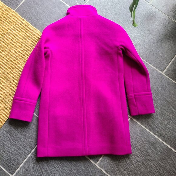 J. Crew Factory Wool Blend Plum Purple City Coat Size 00 Petite Style No. AB946 - Picture 12 of 16